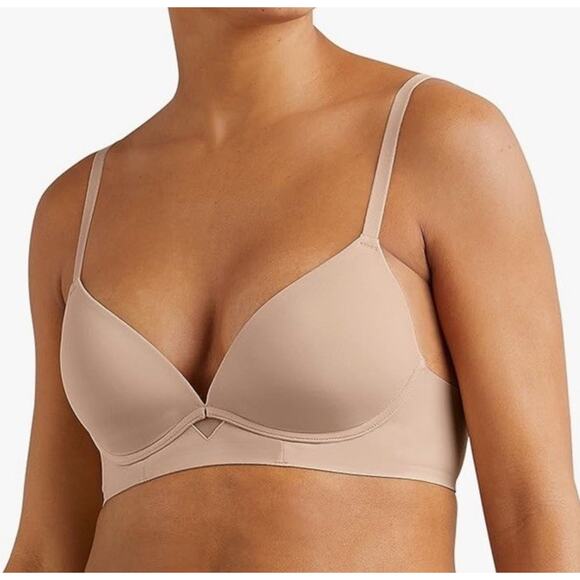 Maidenform Bra Lift T-Shirt Underwire Sz 36D Nude RN #15763 CONVERTABLE Support - Picture 1 of 4